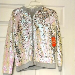 Sequin girls light jacket